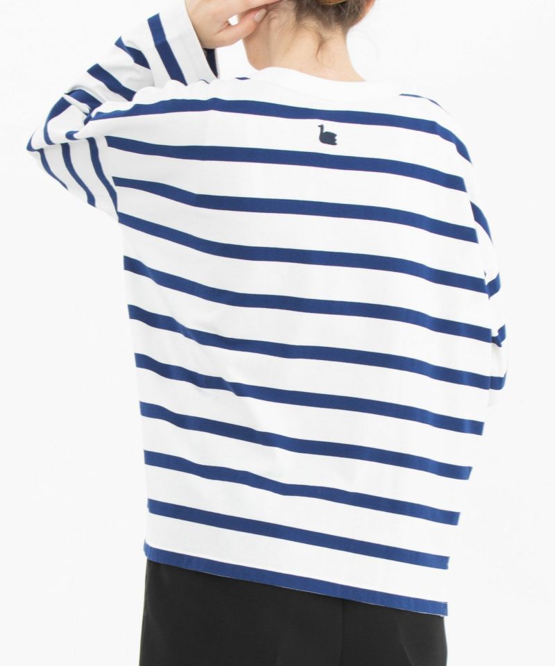 マメクロゴウチ】オーバーサイズコットンプルオーバー 長袖Tシャツ