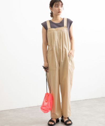 【SALE】綾ダンプフロントタックサロペット