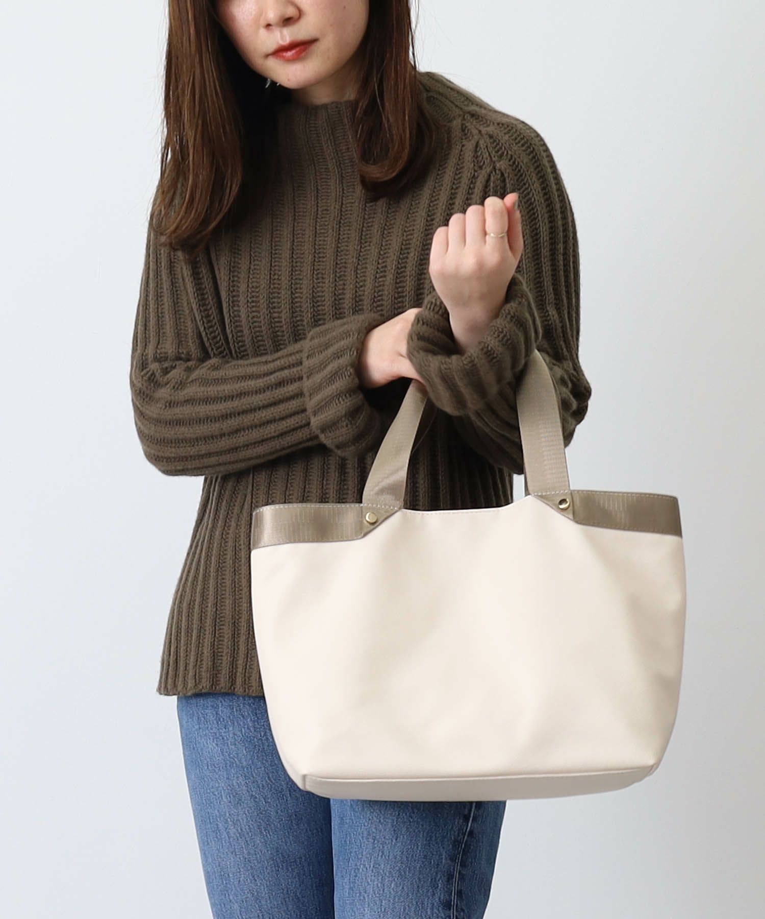 COOCO クーコ 【テープハンドルフェイクレザートート】 レディース