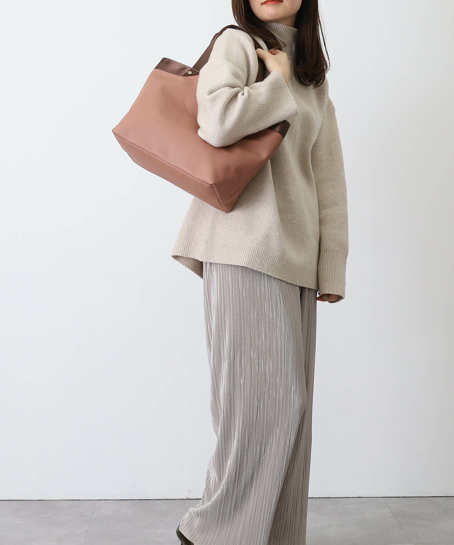 COOCO クーコ 【テープハンドルフェイクレザートート】 レディース