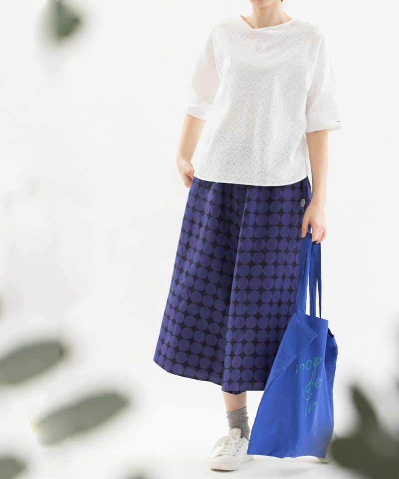 【MORE SALE】リネンレーヨンPolka ガウチョパンツ