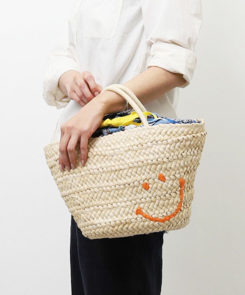 SALE】クーコ COOCO ＳＭＩＬＥＹ／カラフル巾着メイズカゴバッグ 