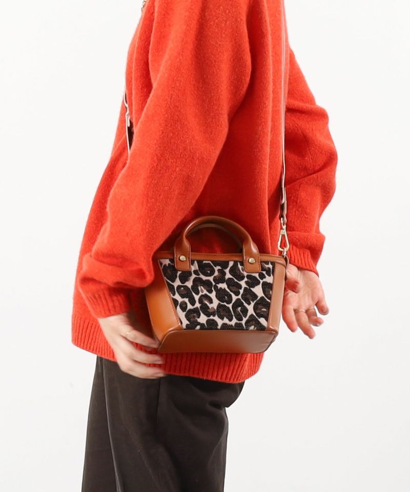 ☆半額50%OFF☆【WINTER SALE】クーコ COOCO ヒョウ柄ジャカード
