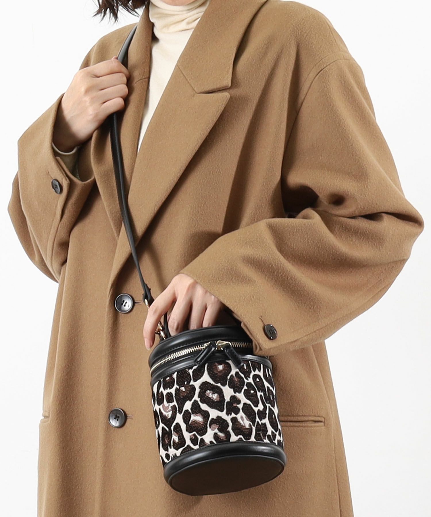 ☆半額50%OFF☆【WINTER SALE】クーコ COOCO ヒョウ柄ジャカード 