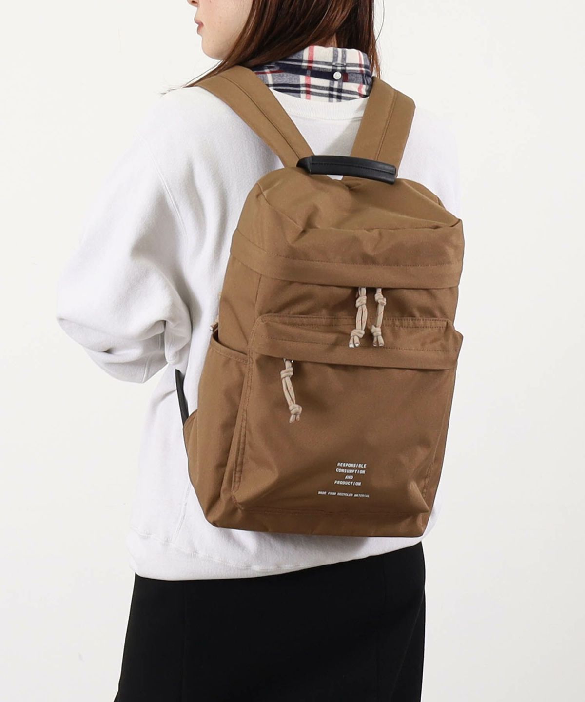 モデル163cm　キャメル