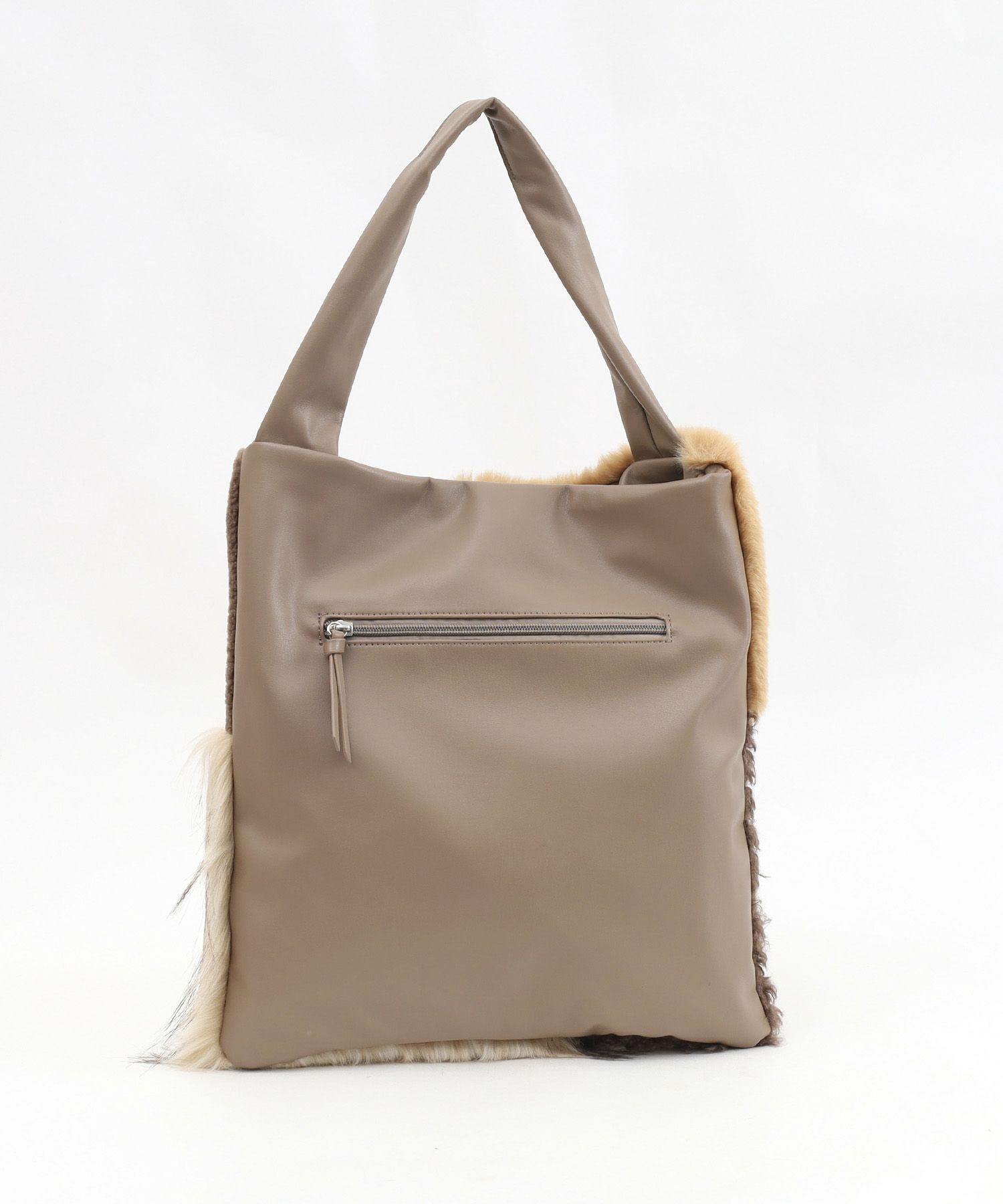 ナナノエル Nananoel poppy エコファーパッチワークショルダー