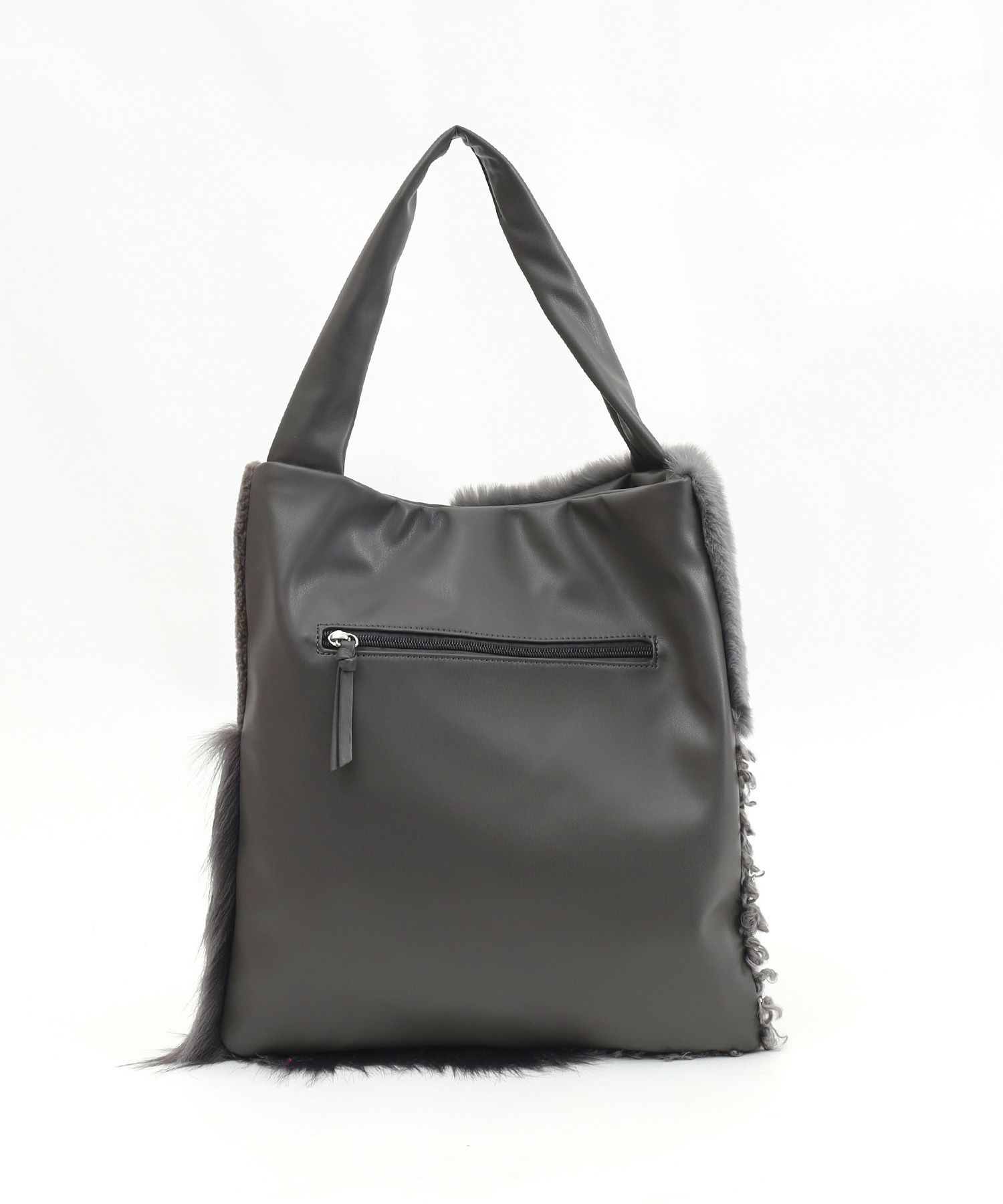 ナナノエル Nananoel poppy エコファーパッチワークショルダー