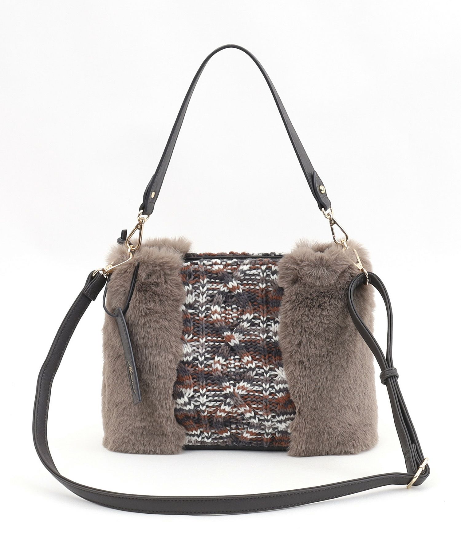 ナナノエル Nananoel fiona ニットxエコファー2WAYミニ