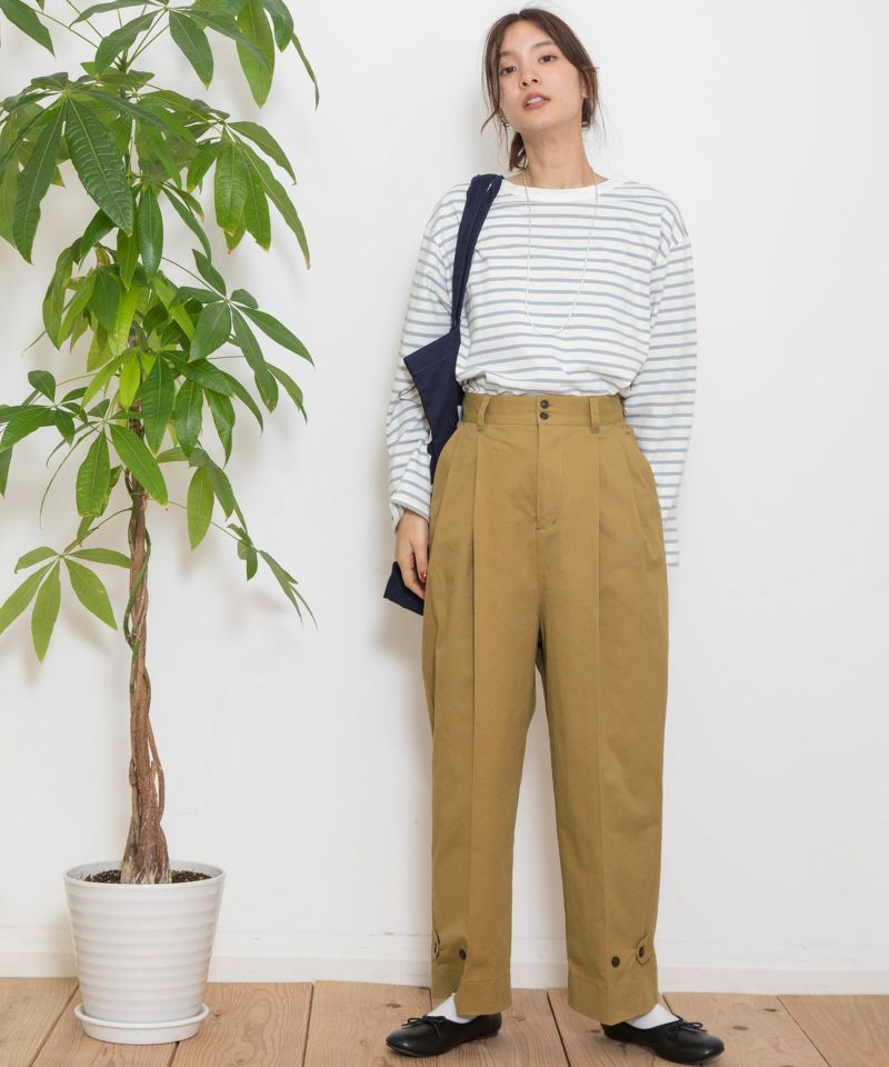 ベルト付きタックパンツ（その他パンツ）｜PUAL CE CIN