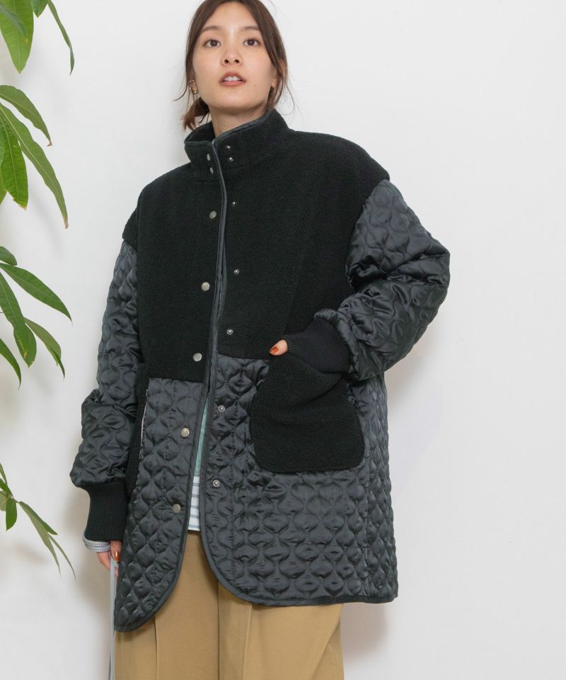 WINTER SALE】ボア×キルティングミドル丈コート | COO ONLINE