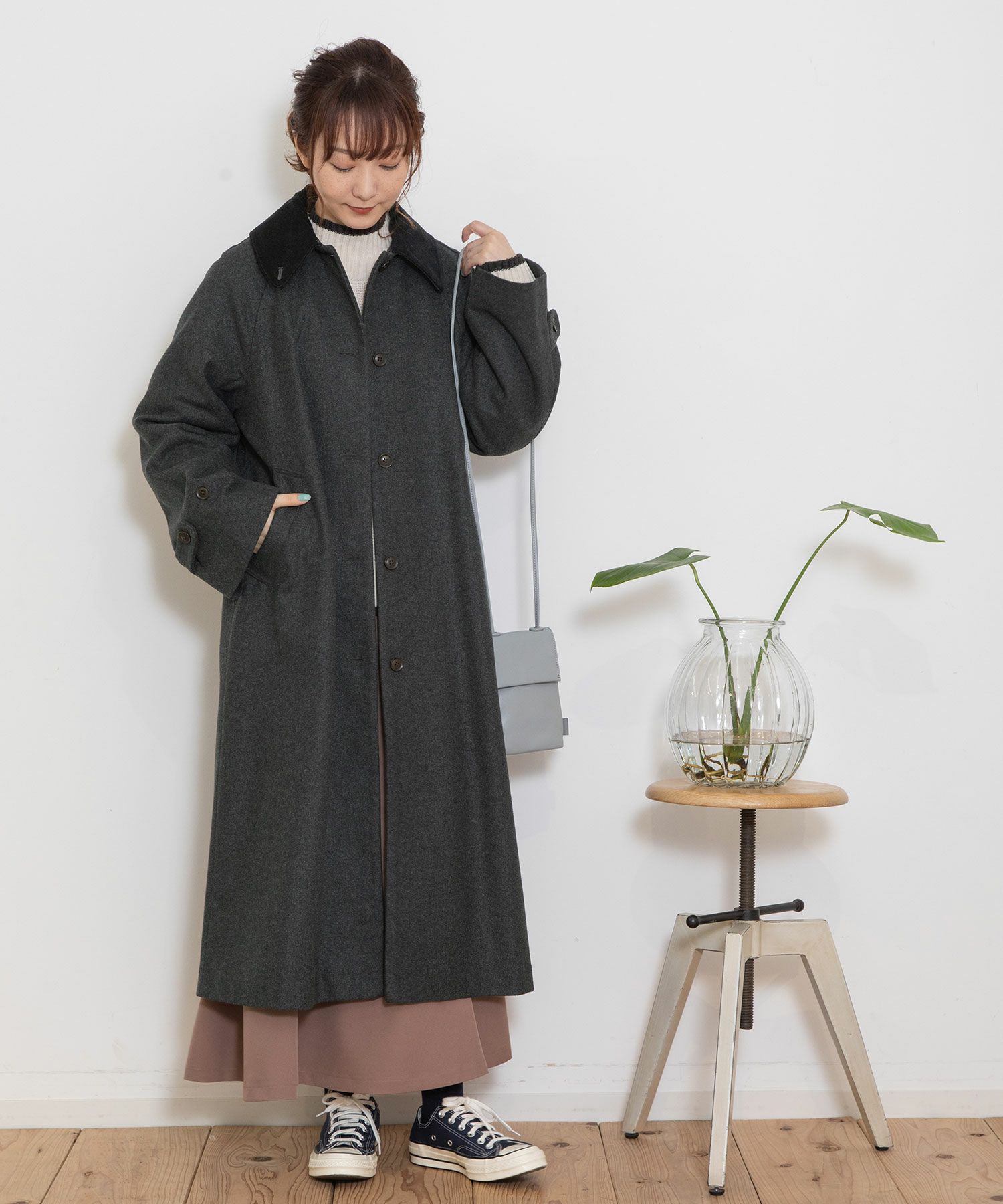 WINTER SALE】コーデュロイ衿ステンカラーコート | COO ONLINE