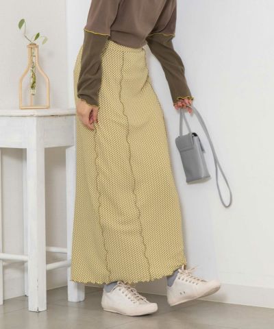 カットジャガードメロー切替えIラインスカート | COO ONLINE
