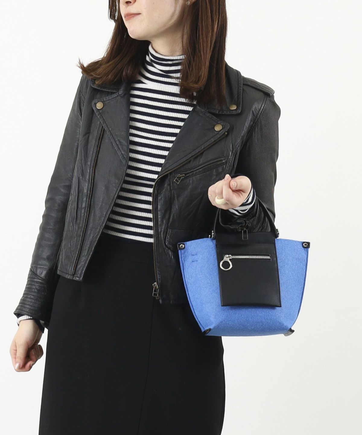 モデル163cm　ブルー