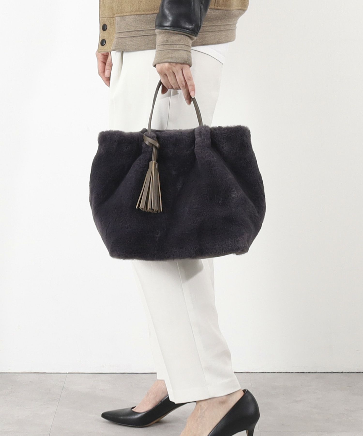 ☆30％OFF☆【AUTUMN SALE】クーコ COOCO タッセル付エコファー 