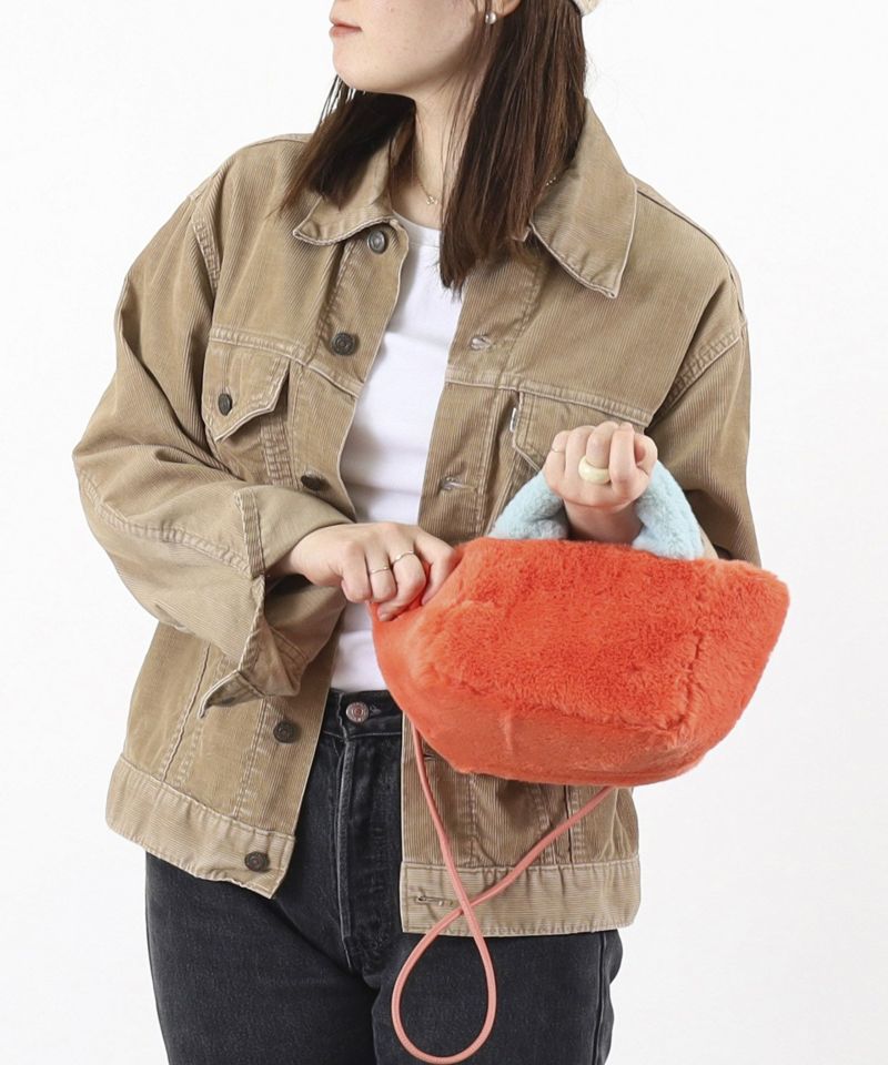 ☆半額50%OFF☆【WINTER SALE】クーコ COOCO エコファーバイカラー