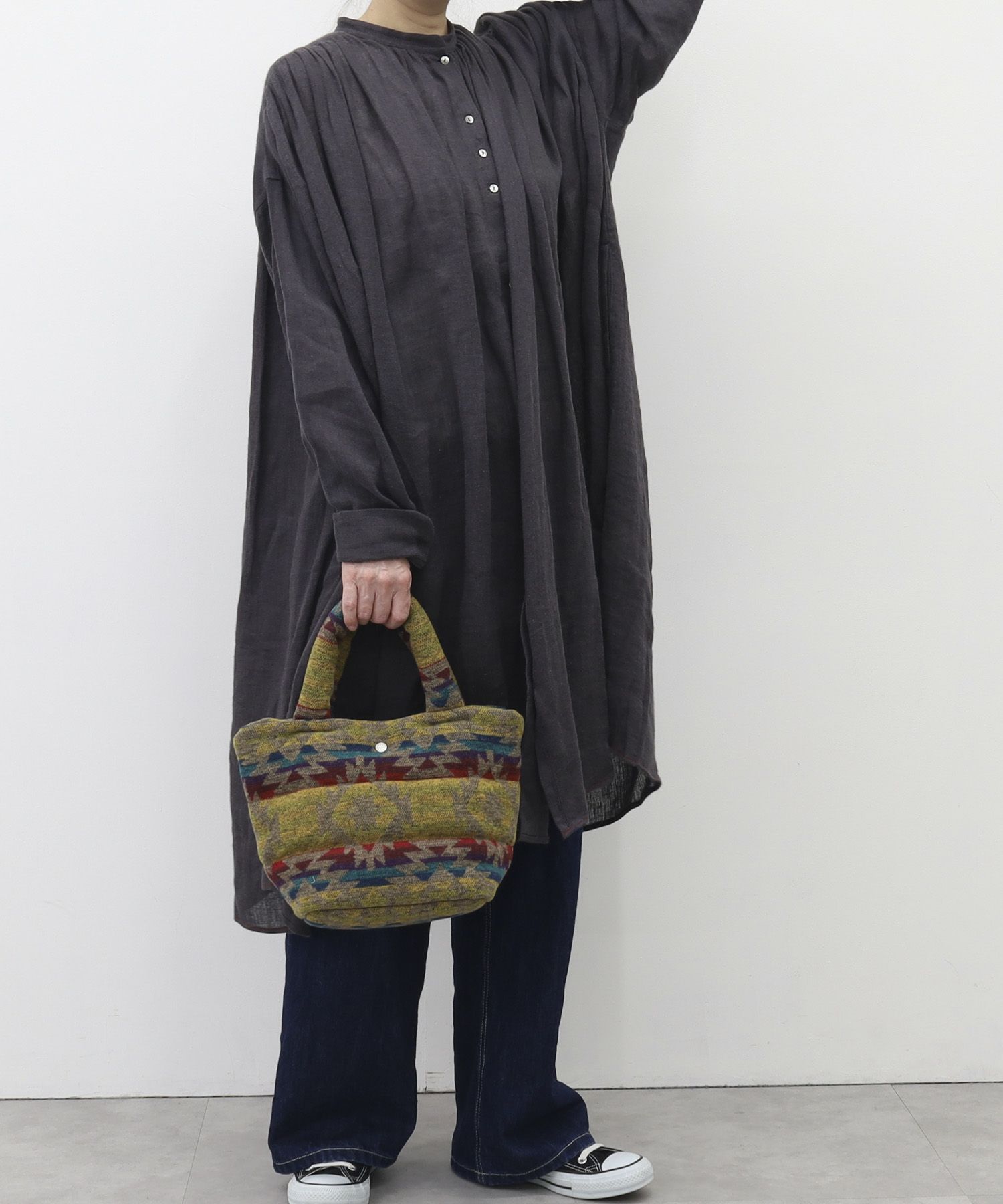 ナナノエル Nananoel hester ネイティブ柄生地Wフェイス