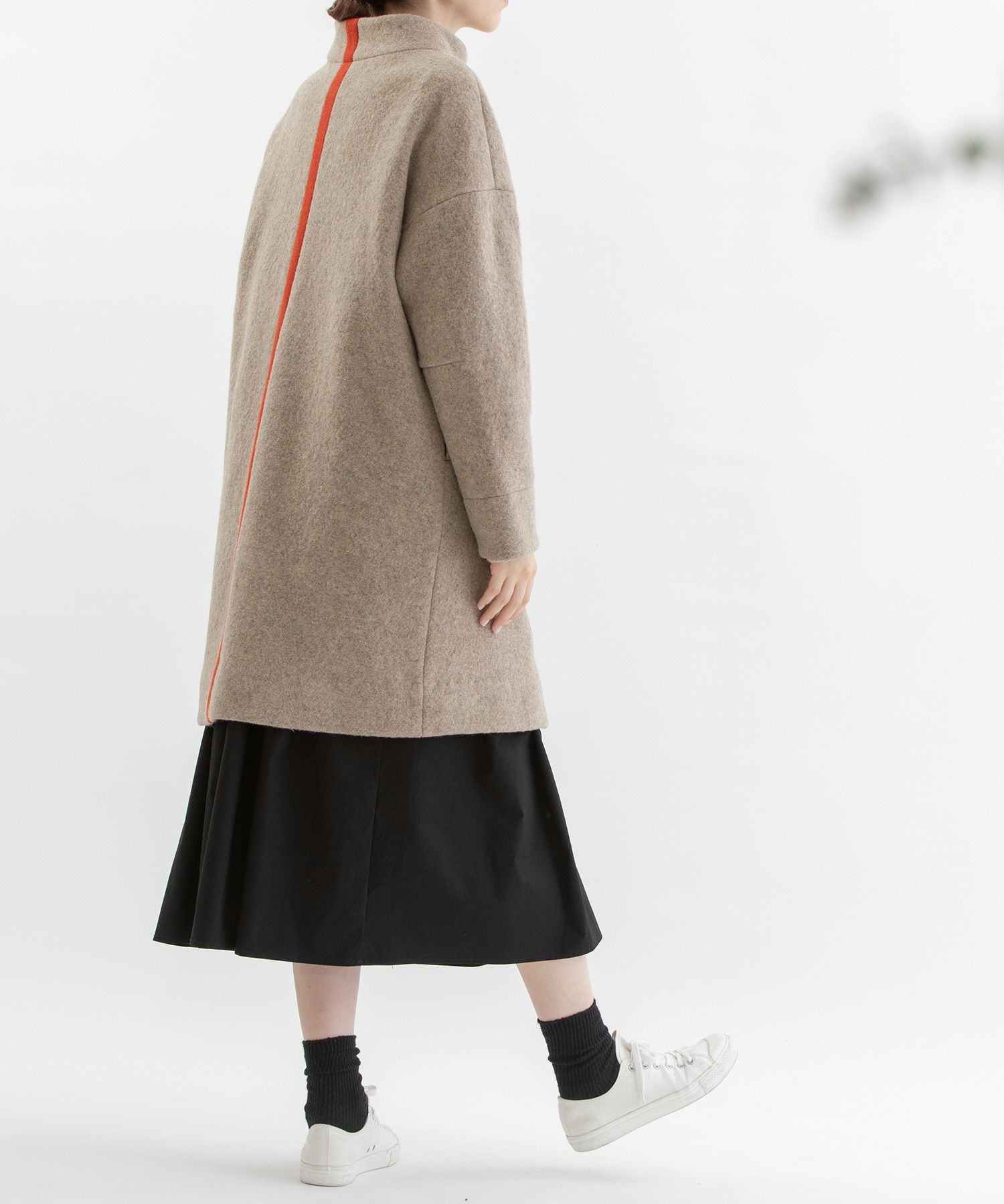 WINTER SALE】圧縮ニットボトルネックバックラインコート | COO ONLINE