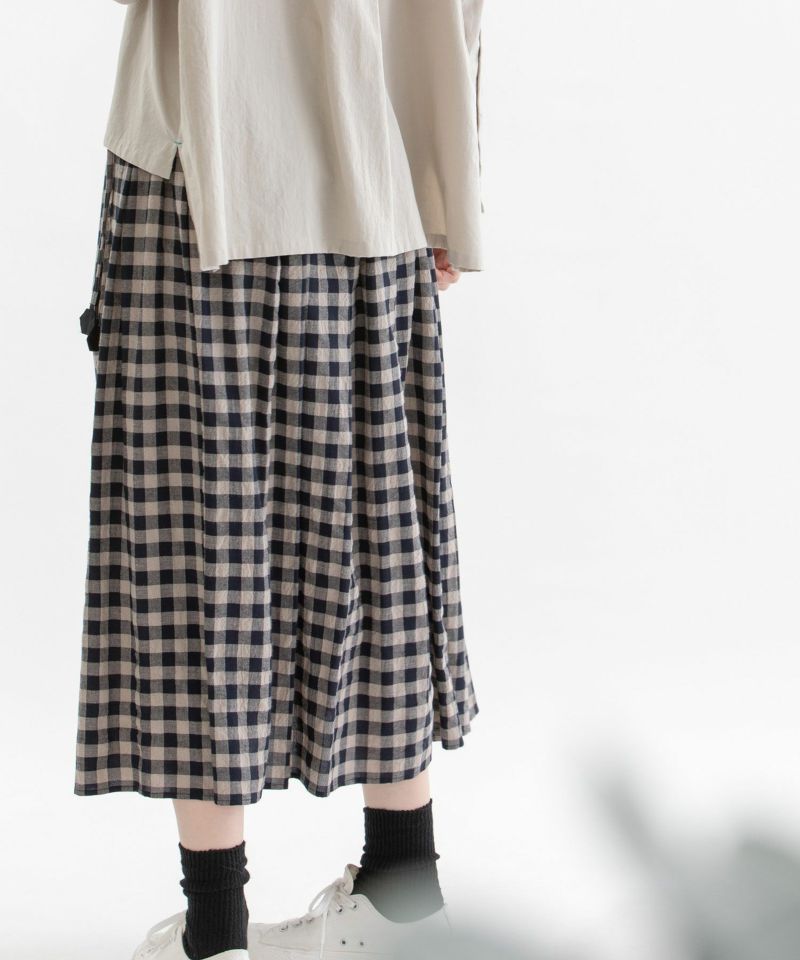 綿麻ビスコースギンガムスカート | COO ONLINE