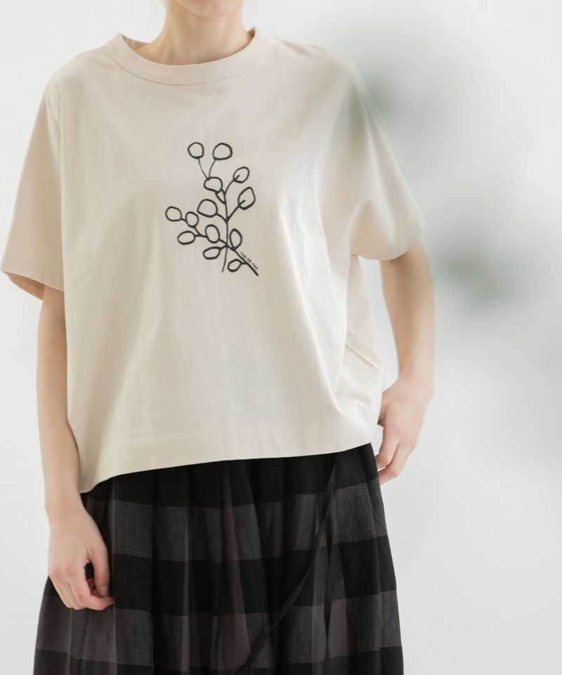 cloche USコットン バックラインユーカリプリントTシャツ | COO ONLINE