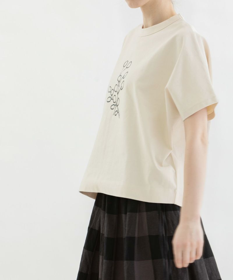 cloche USコットン バックラインユーカリプリントTシャツ | COO ONLINE