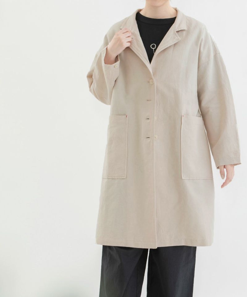 ebure リネンコットンツイル ノーカラージャケット　36サイズ ebure リネンコットンツイル ノーカラージャケット 36サイズ