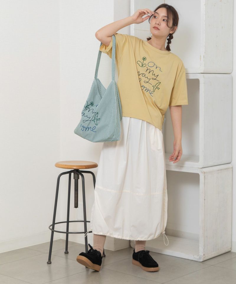 on my way home刺繍Tシャツ | COO ONLINE