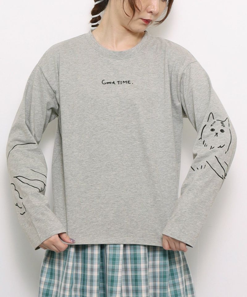 paloma wool 猫 長袖Tシツ palomawool ロンT paloma—wool 猫プリント