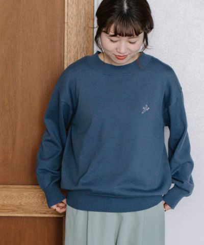 SUMMER SALE】ワンポイントとり刺繍ベーシックニット | COO ONLINE