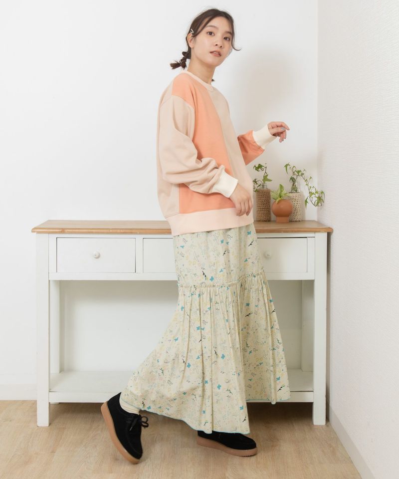 SUMMER SALE】ボタニカル線画プリントギャザースカート | COO ONLINE