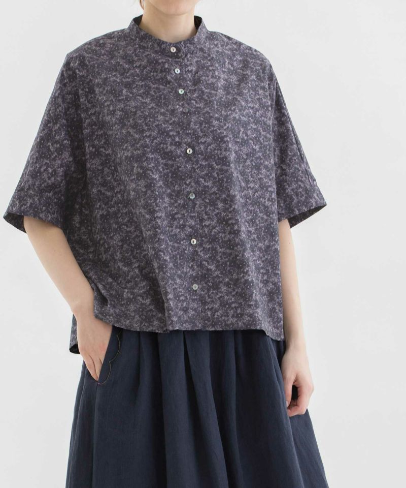 タグ付き　nop de nod Ciel miscスタンドカラーシャツ　半袖 タグ付き nop de nod Ciel miscスタンドカラーシャツ 半袖