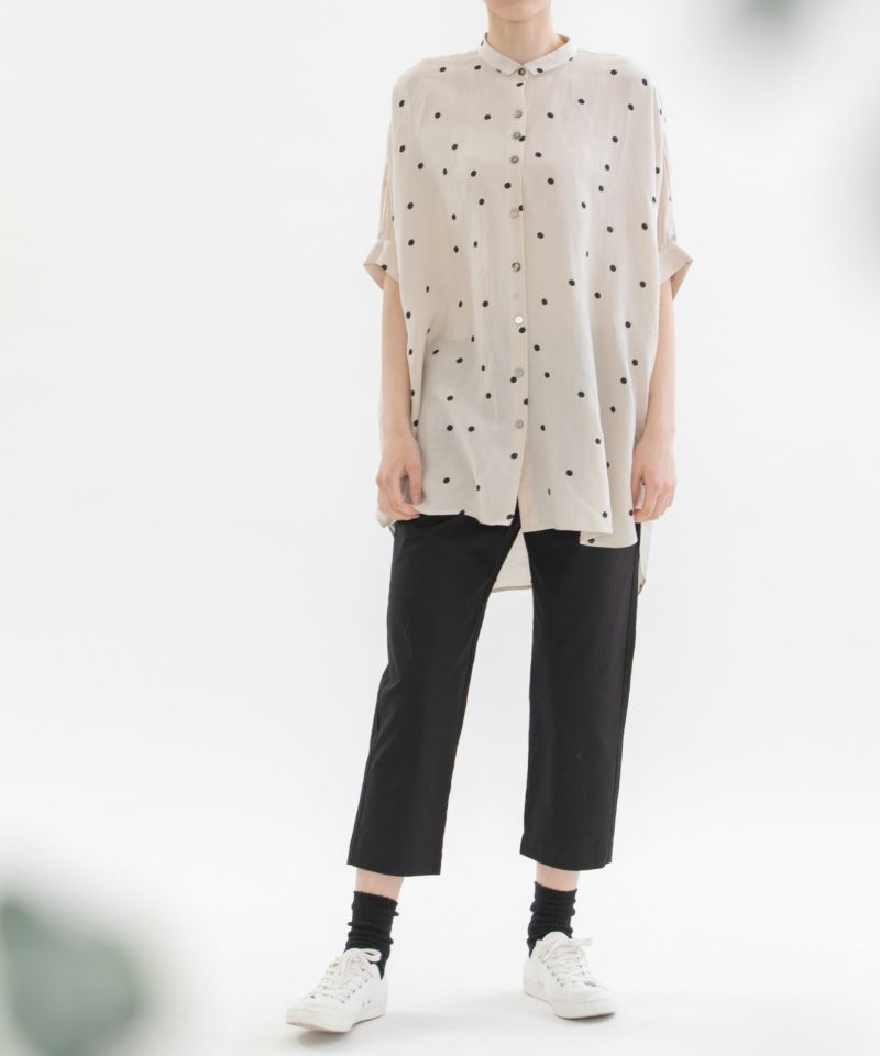 SUMMER SALE】レーヨンリネンPolka ふんわり半袖シャツ | COO ONLINE
