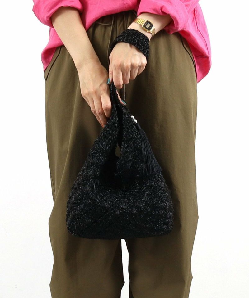 COOCO クーコ 【メタリック柄編みワンショルダー】 レディース バッグ