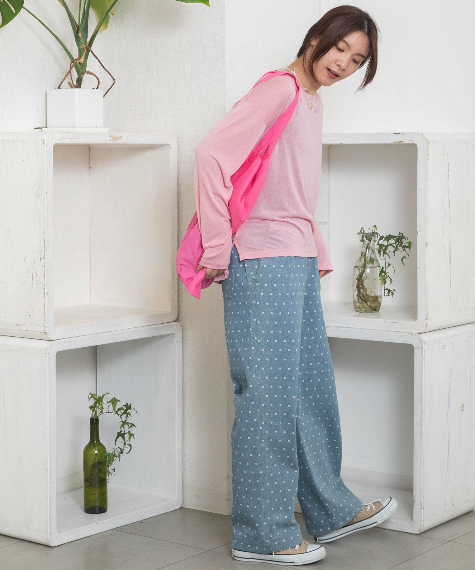 WINTER SALE】ドットプリントデニムパンツ | COO ONLINE