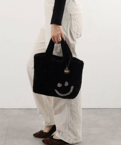 新品　クーコ　COOCO×SMILEY コラボ　エコファートートバック　ポーチ付 クーコ COOCO SMILEY/ポーチ付エコファートートバッグ