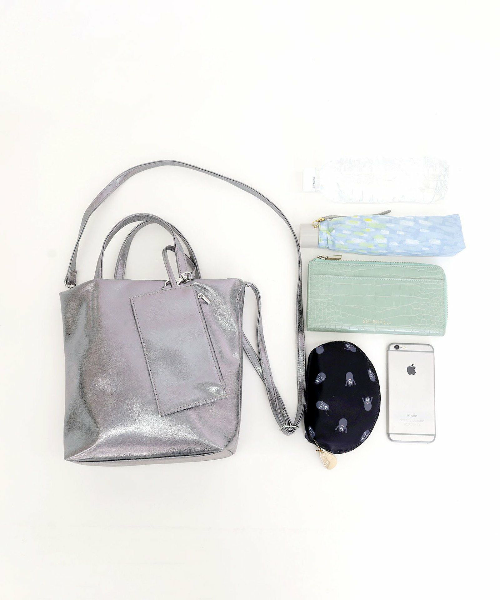 COOCO クーコ 【メタリックフェイクレザー2WAYトート】 レディース