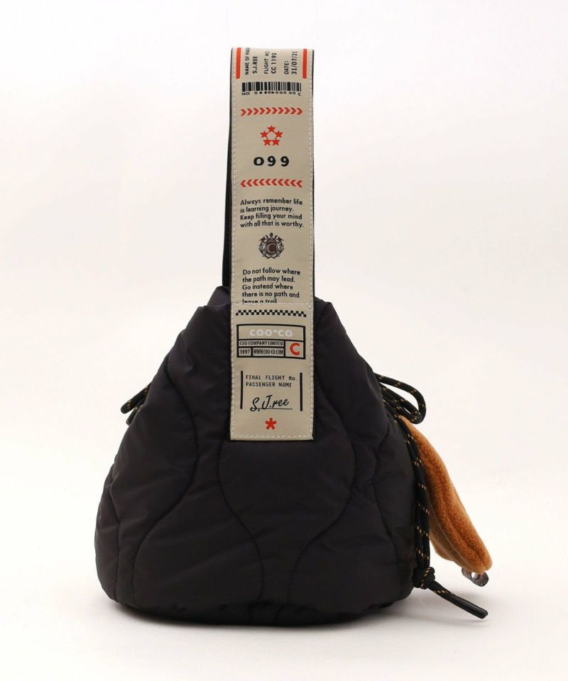 COOCO クーコ 【オリジナルロゴテープ巾着バッグ】 レディース バッグ