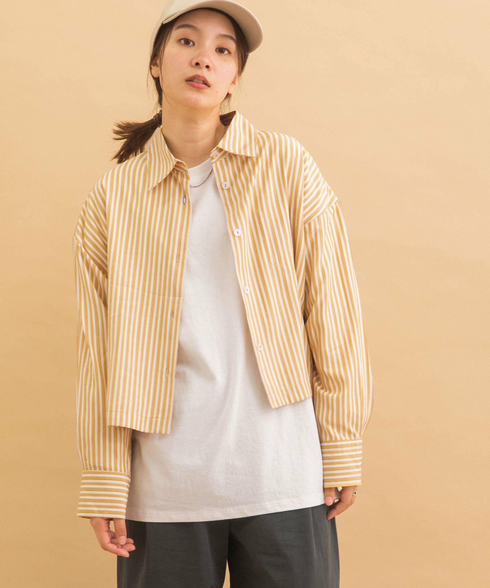 WINTER SALE】クロップド丈レギュラーカラーシャツ | COO ONLINE