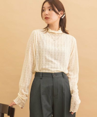 SPECIAL PRICE】花柄ストレッチレースタートル | COO ONLINE