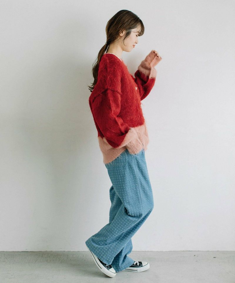 かずぽん イージーケア/毛玉になりにくい】アゼダブルフェイススタンドカラー