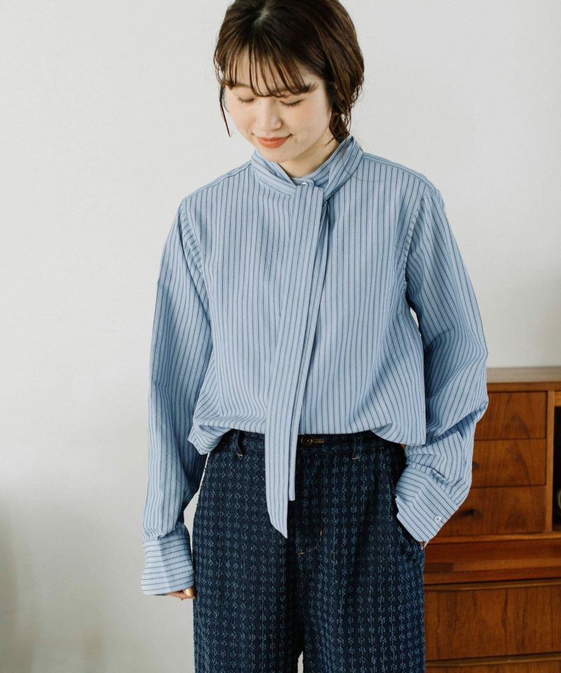 WINTER SALE】タイカラー付きバンドカラーシャツ | COO ONLINE