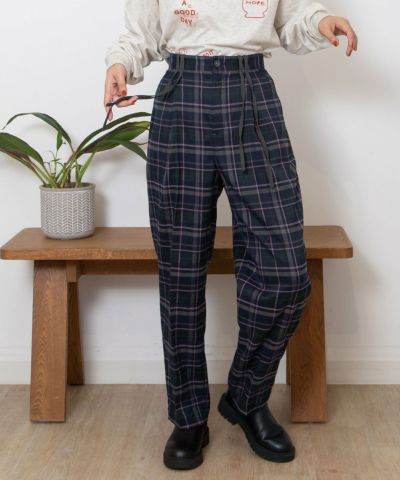 PRE SALE＞タータンチェックダブルリボンパンツ | COO ONLINE