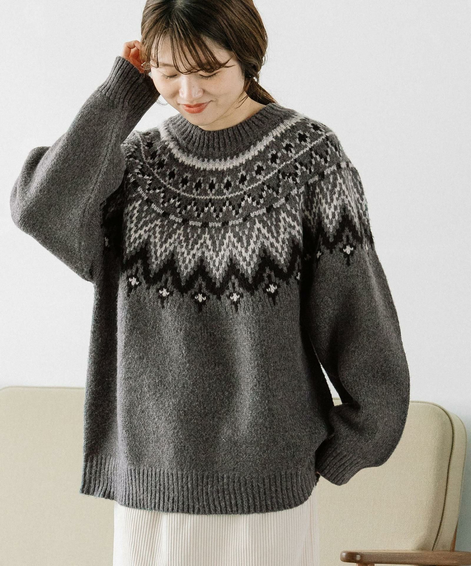 WINTER SALE】求心柄ジャガードニット | COO ONLINE