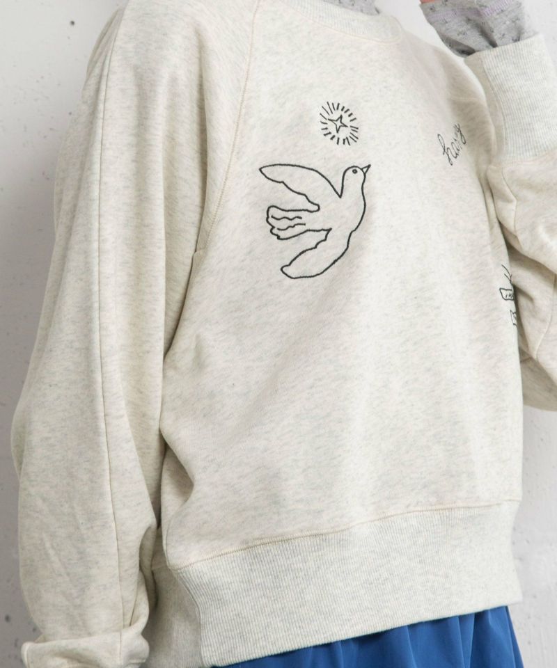 Lunaロゴ刺繍クロップドスウェット – BLUE ONLINE