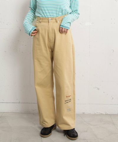 SPECIAL PRICE】メッセージ刺繍ストレートパンツ | COO ONLINE