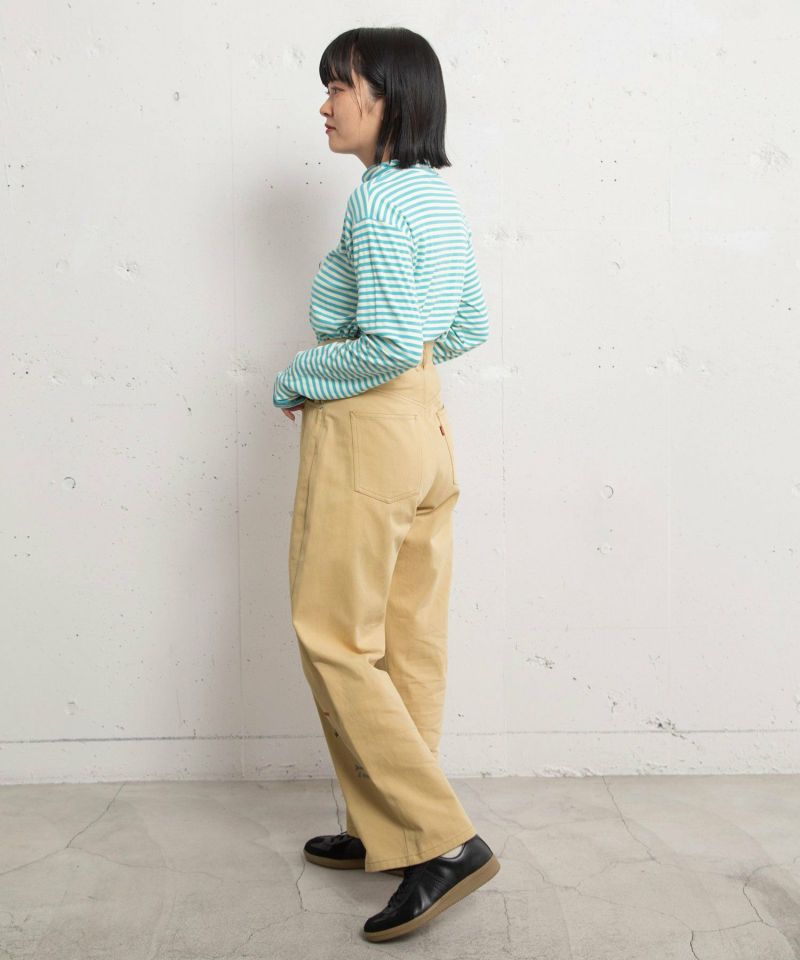 コメントお客！ MORE PRICE DOWN】メッセージ刺繍ストレートパンツ | COO ONLINE