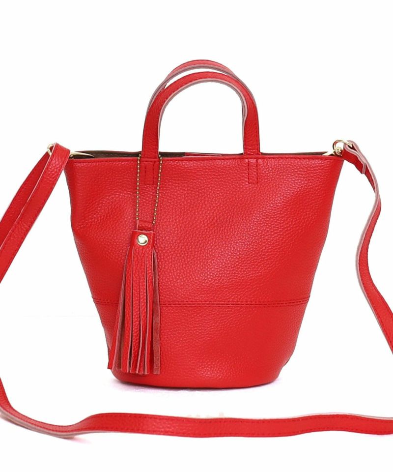 シュリンクレザーバケツ型ミニ2WAYトートバッグ | COO ONLINE