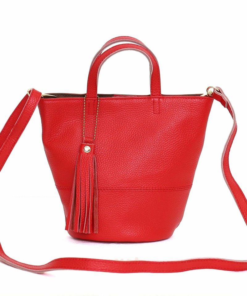 シュリンクレザーバケツ型ミニ2WAYトートバッグ | COO ONLINE