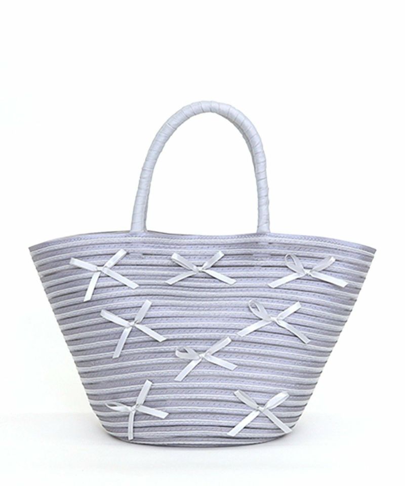 公式】Kech Lesessentiels / RIBBON HANDLE SMALL BASKET
