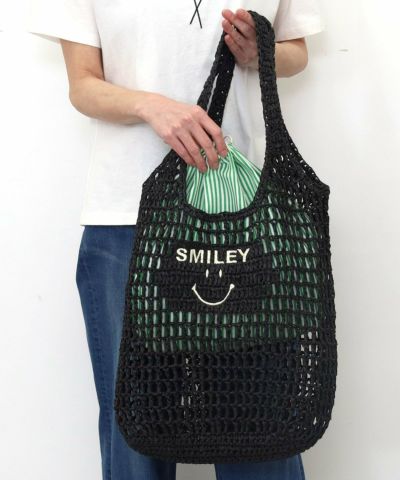 SMILEY 透かし編み刺繍入カゴバッグ／A4対応 | COO ONLINE