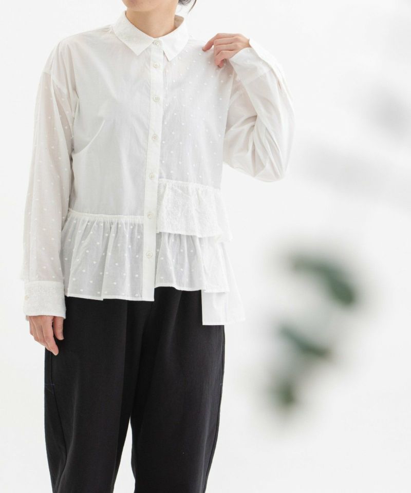 都内で SALE】miscアシメトリー裾フリルシャツ SUMMER | ONLINE COO トップス